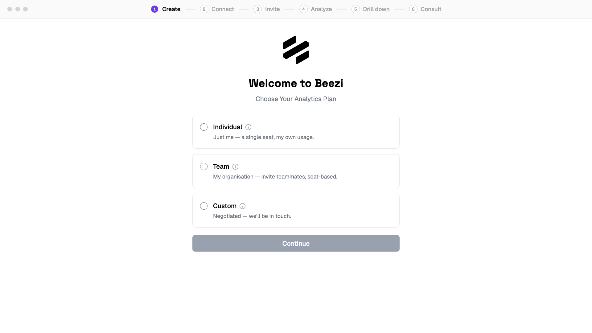 Beezi Analytics in 40 seconds: create a workspace, connect Claude Code, invite your team, read the analytics, drill into a group or a person and get Consultant recommendations.
